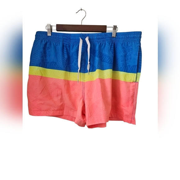 Chubbies- Short Men's 2XL  Blue and Yellow,Orange  with Elastic Waistband - Picture 1 of 11